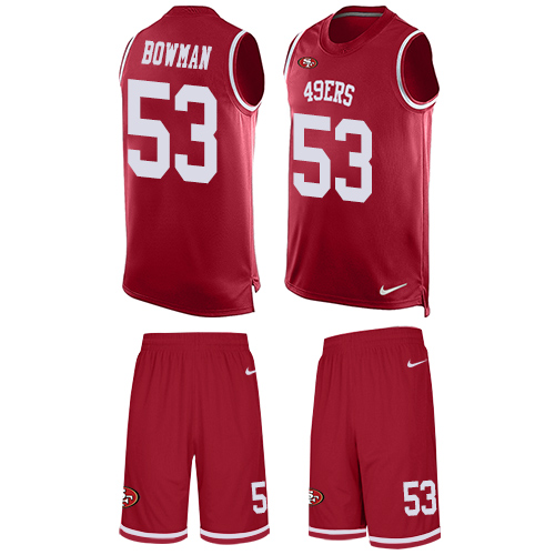 Men's Limited NaVorro Bowman Nike Jersey Red - #53 Tank Top Suit NFL San Francisco 49ers